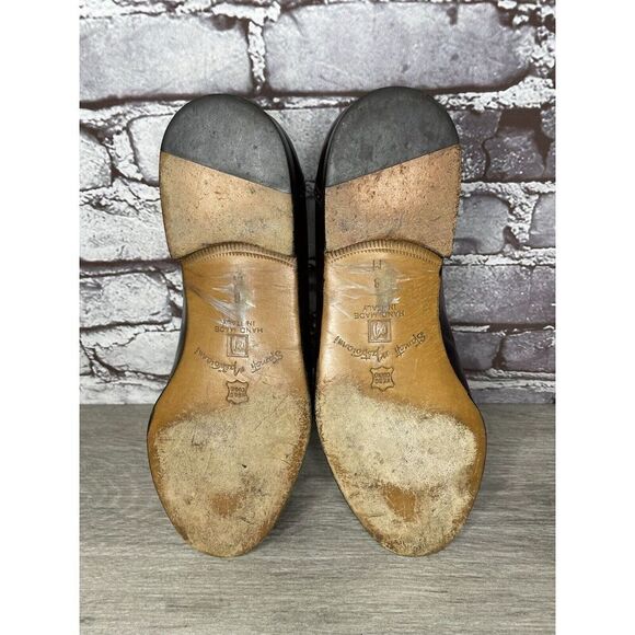 Stamati Mastroianni Burgundy Leather Wingtip Tassel Loafers Men’s Sz 8M US/41EU - Picture 9 of 16